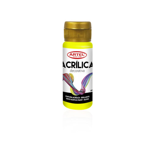 Fco 60 ml pin acril deco neón amarillo 316