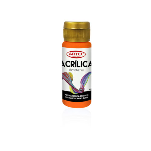 Fco 60 ml pin acril deco neón naranja
