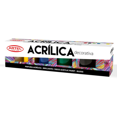 Estuche Pintura Acrilica Decorativa 6 Colores 15ML Artel