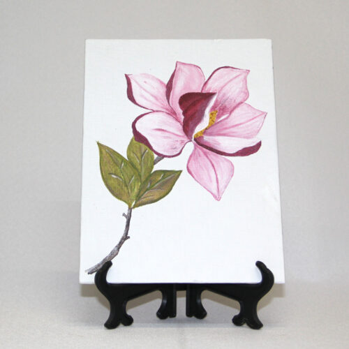 Magnolia en Pintura Acrílica Decorativa 01